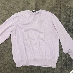 Saks Fifth Avenue Black Label Men's V-Neck Sweater in Light Lavender